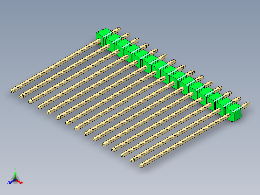 彩色公头100mil（2.54mm）系列-DS1021_green_1x15p_100mil_Type43_rev1.0