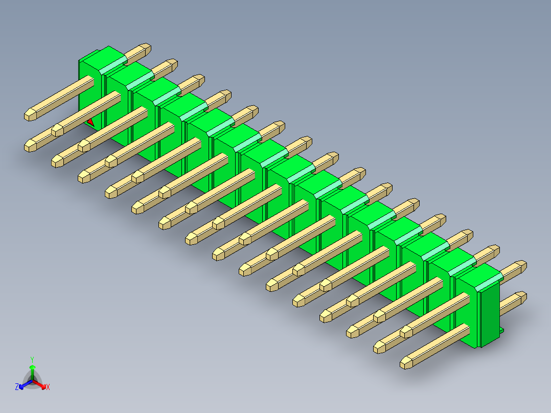 彩色公头100mil（2.54mm）系列-DS1021_green_2x15p_100mil_Type1_rev1.0