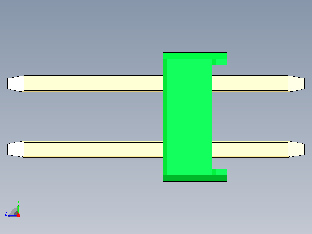 彩色公头100mil（2.54mm）系列-DS1021_green_2x15p_100mil_Type1_rev1.0右视图