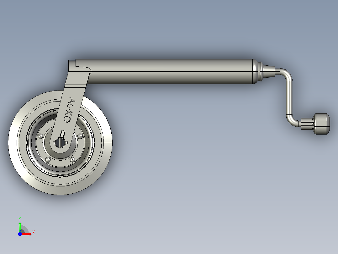 48毫米赛马轮拖车拖车前视图