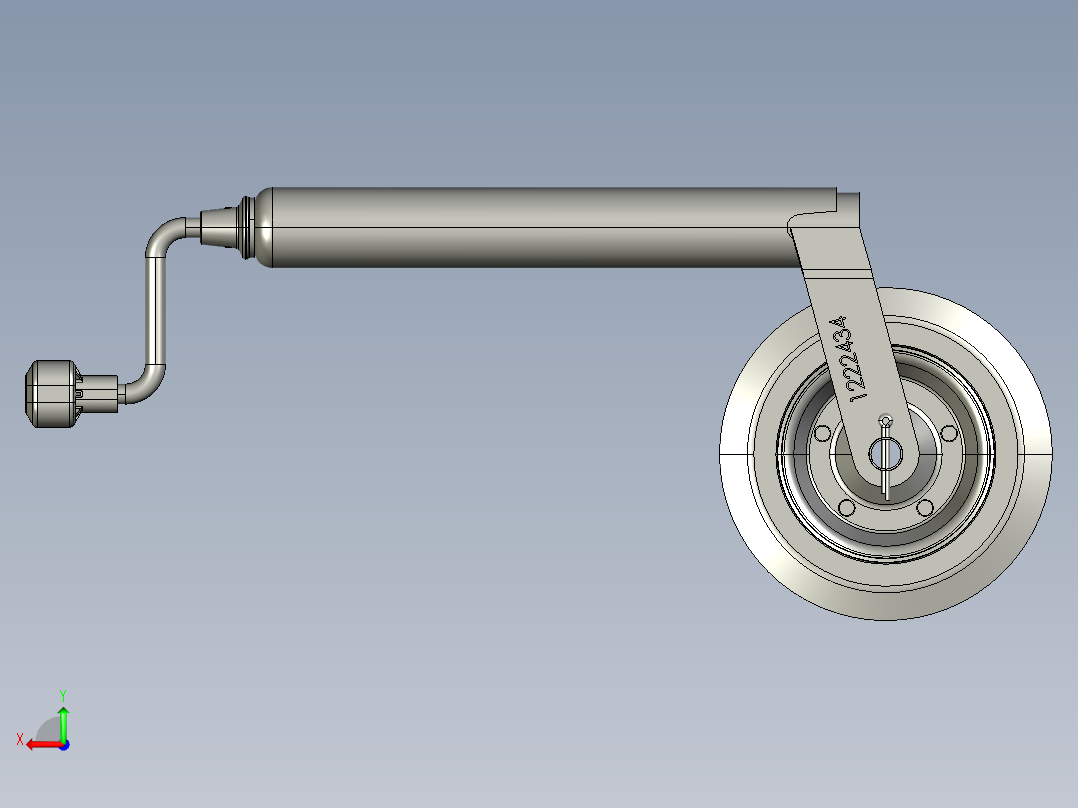 48毫米赛马轮拖车拖车后视图