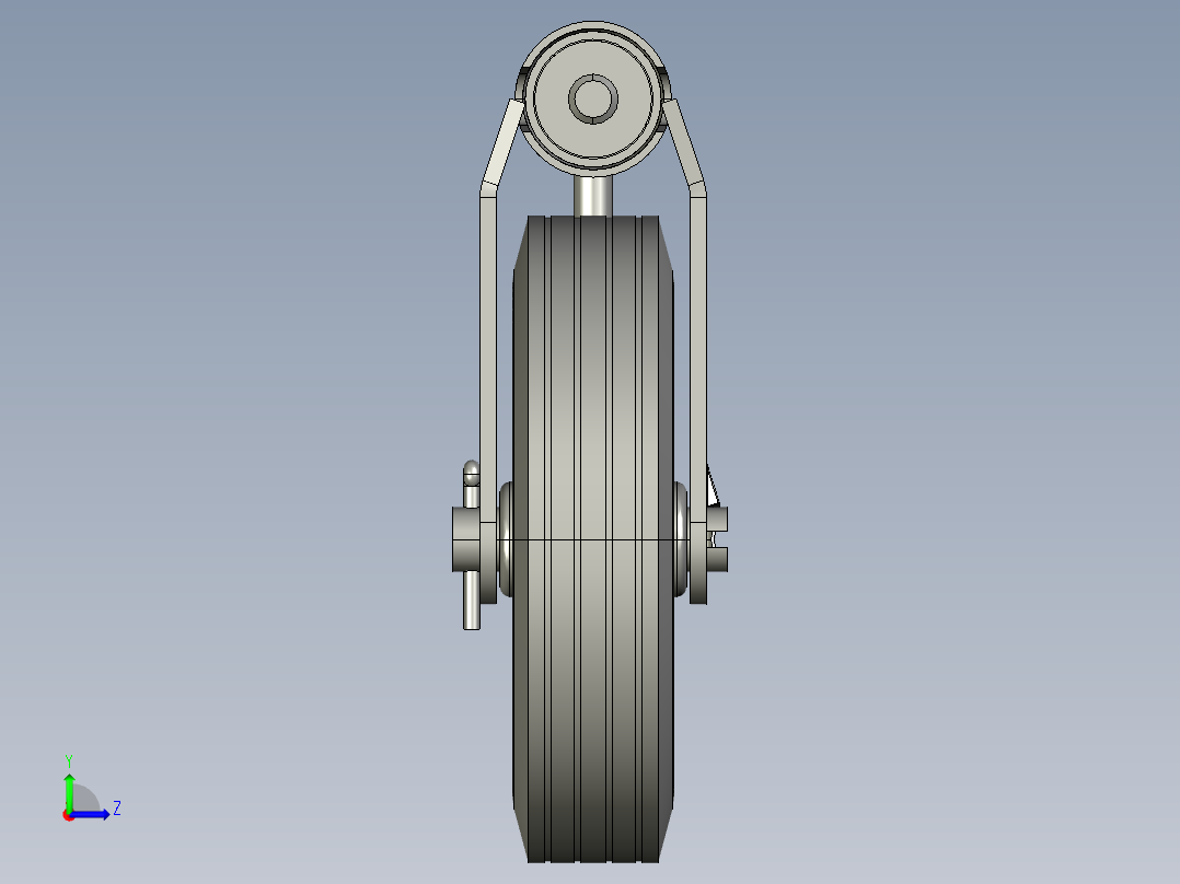 48毫米赛马轮拖车拖车左视图