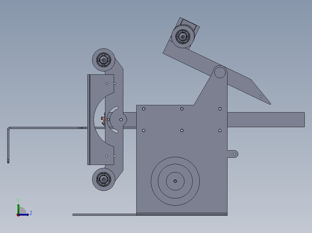 带式砂光机设计 (1500 x 100)左视图