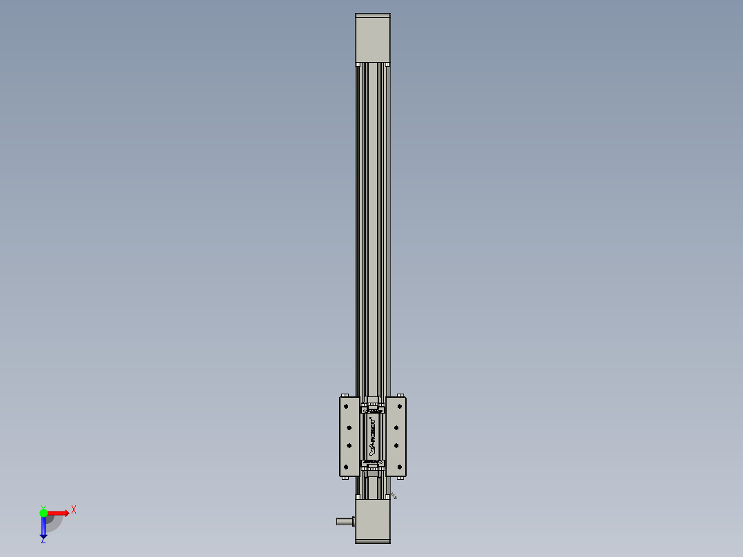 威洛博直线电机模组EB4-L80-S350-光轴俯视图