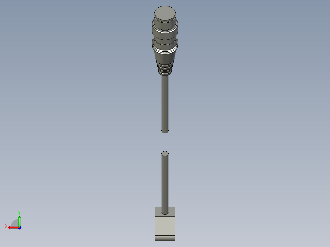 基恩士PZ-M53_kc图纸模型后视图