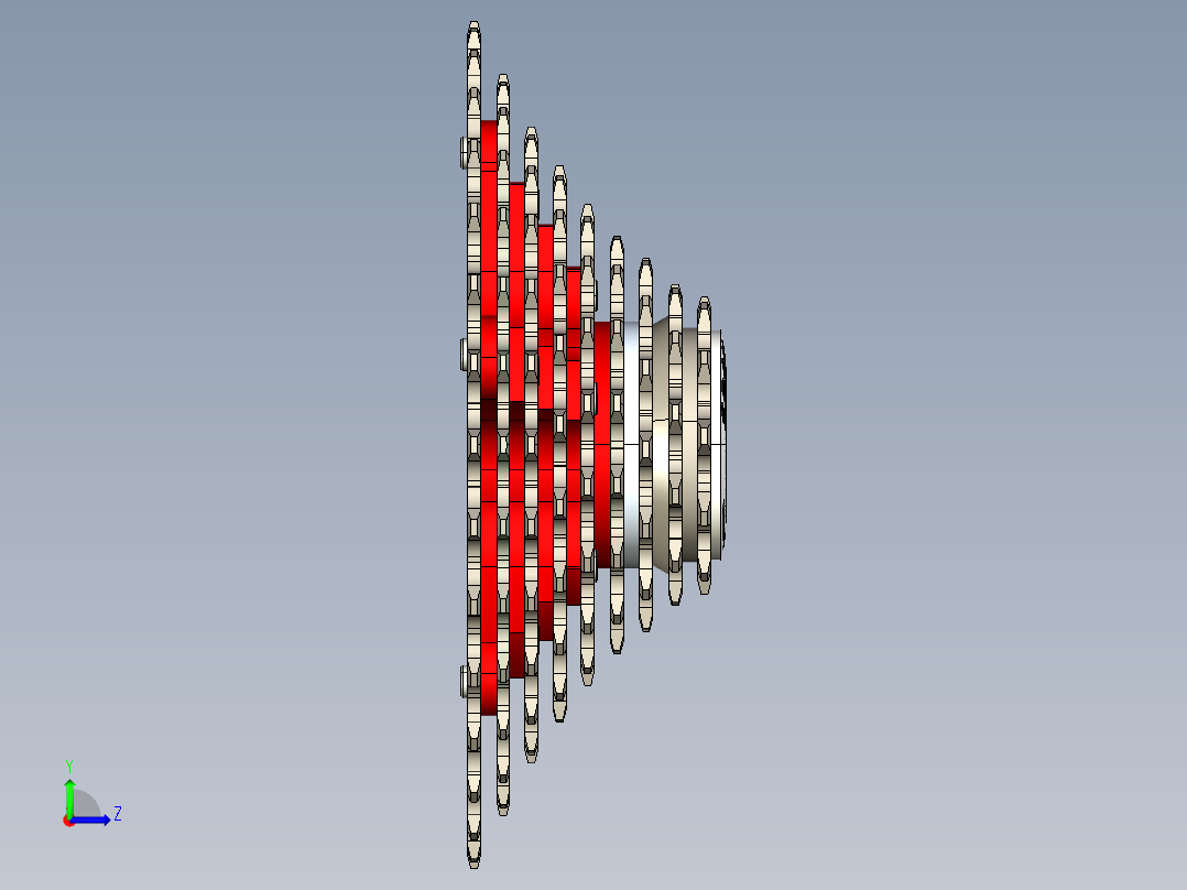 山地车SRAM盒式磁带9速-卡塞特BTT 9级左视图
