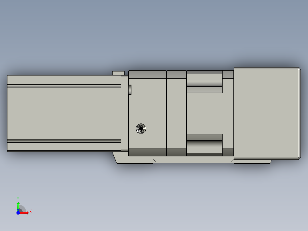 直线模组LHB17-L40-S300-BR设计图纸前视图