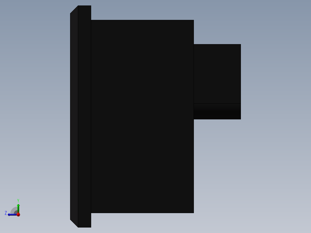 嵌入式插座右视图