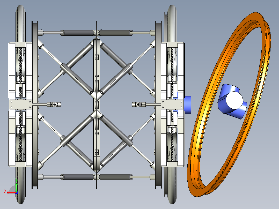Stewart 平台后视图