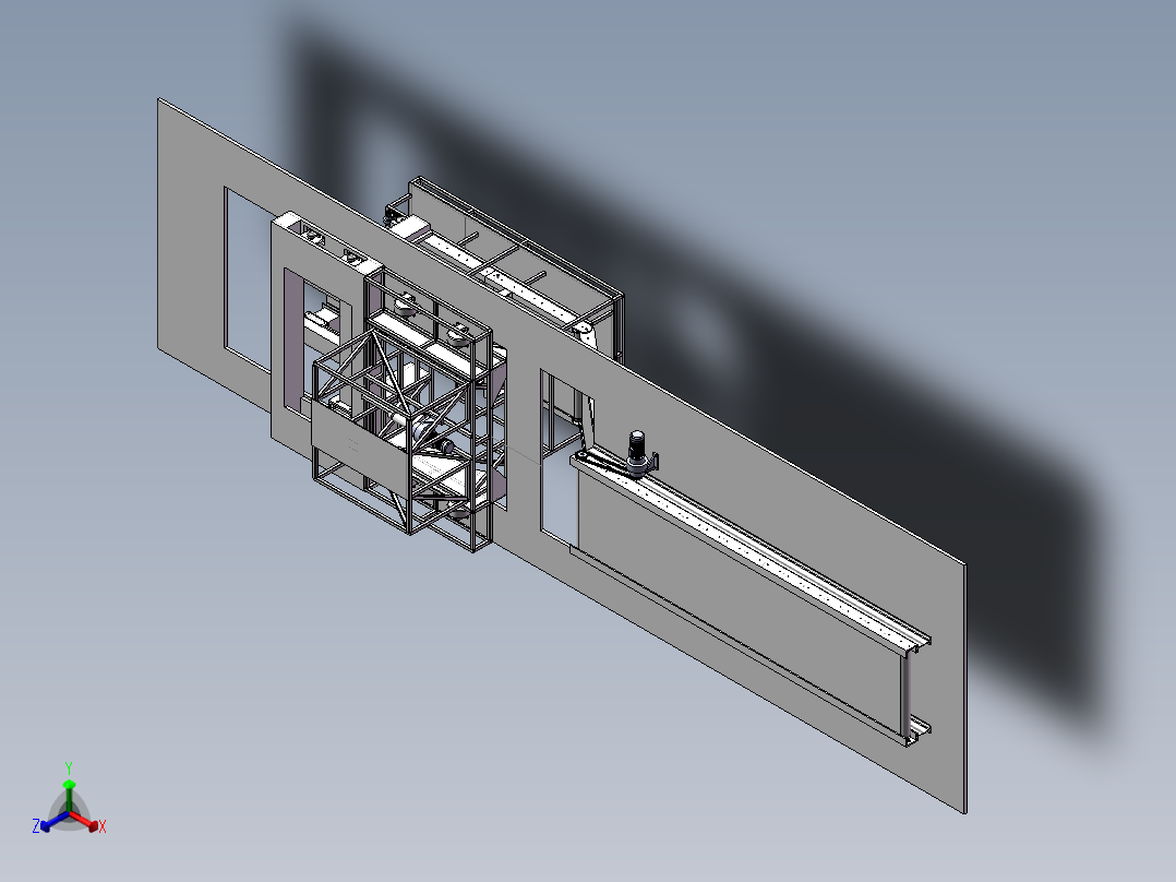 汽车装车机（自动装袋装水泥）正等轴测图