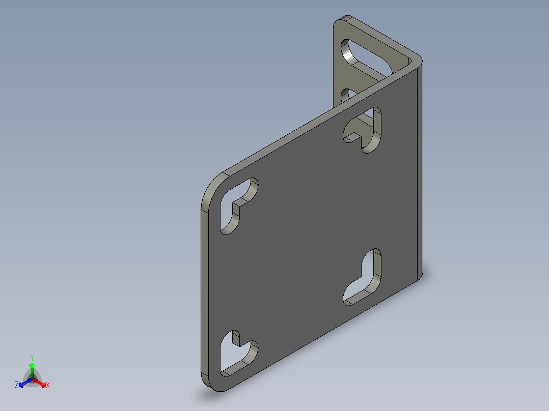 基恩士PZ2-41_bracket1_kc图纸模型正等轴测图