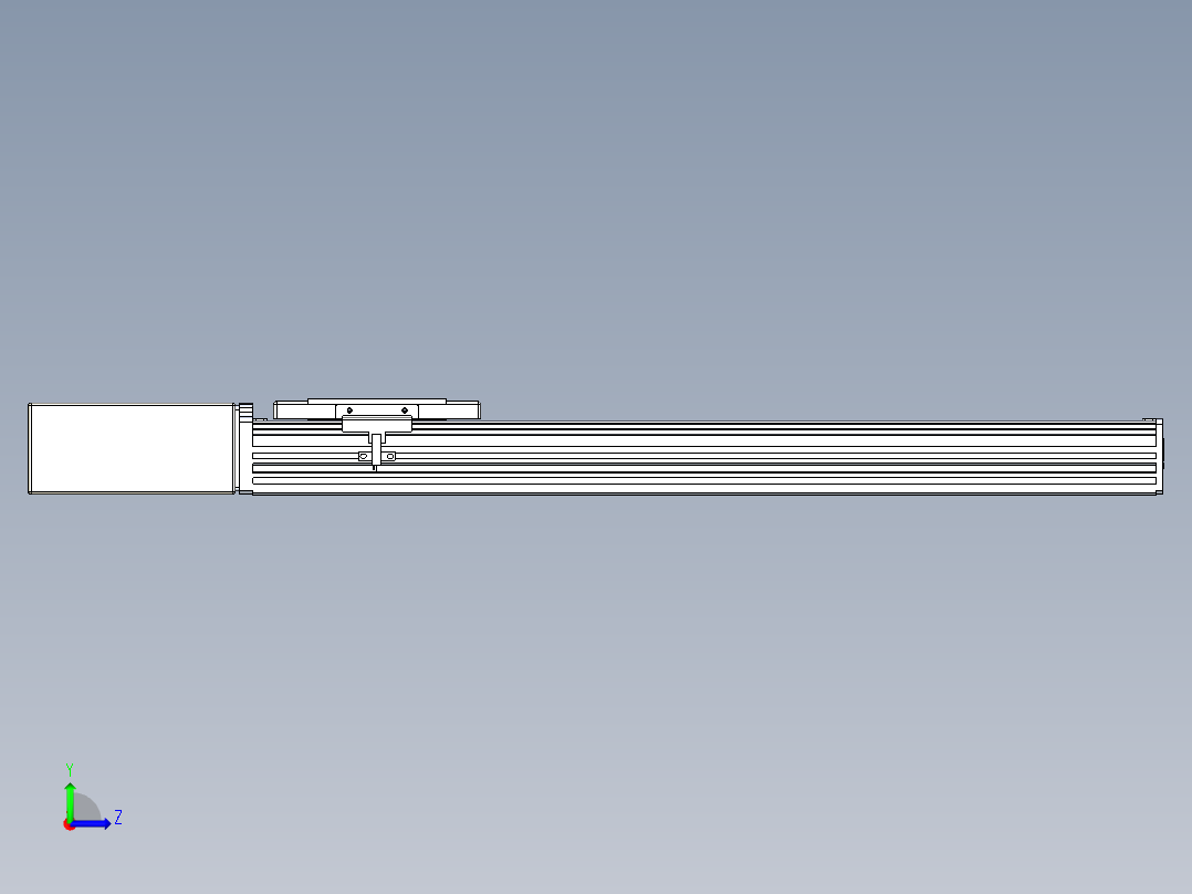 同步带全封闭直线模组TPA-HCB-110D-90-L450-MR-Y-P40-N3左视图