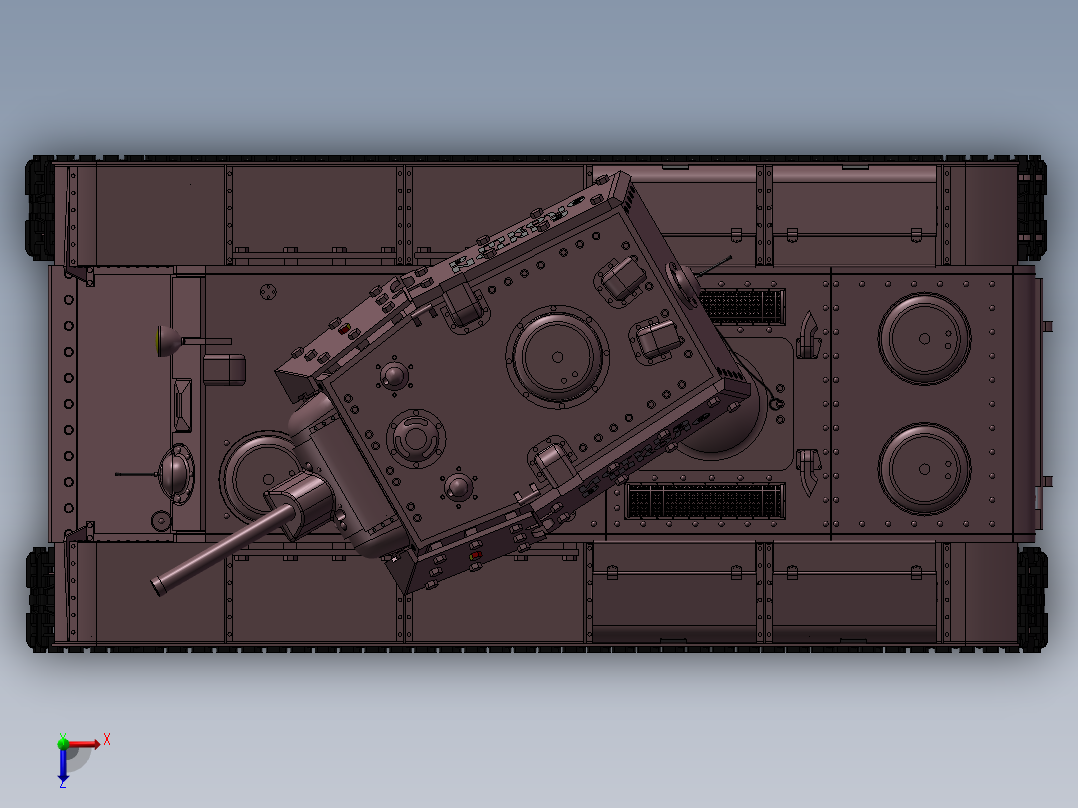 KV-1重型坦克俯视图