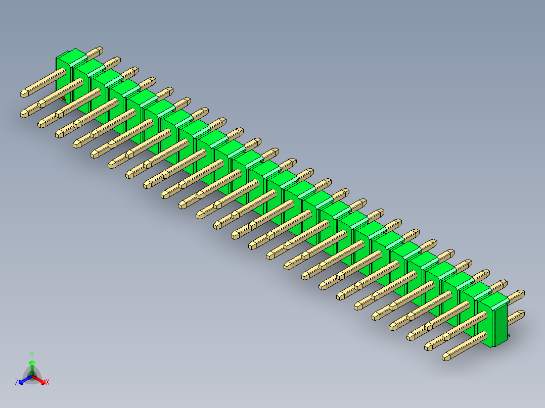 彩色公头100mil（2.54mm）系列-DS1021_green_2x25p_100mil_Type1_rev1.0
