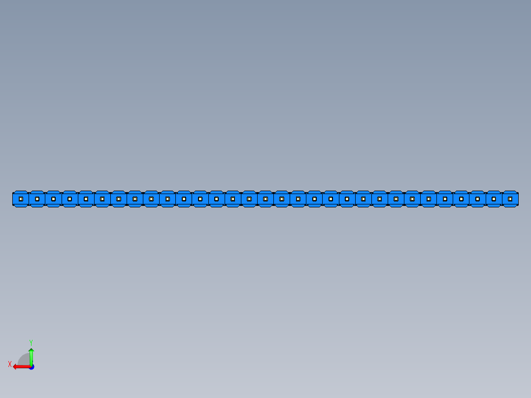 彩色公头100mil（2.54mm）系列-DS1021_blue_1x31p_100mil_Type43_rev1.0后视图