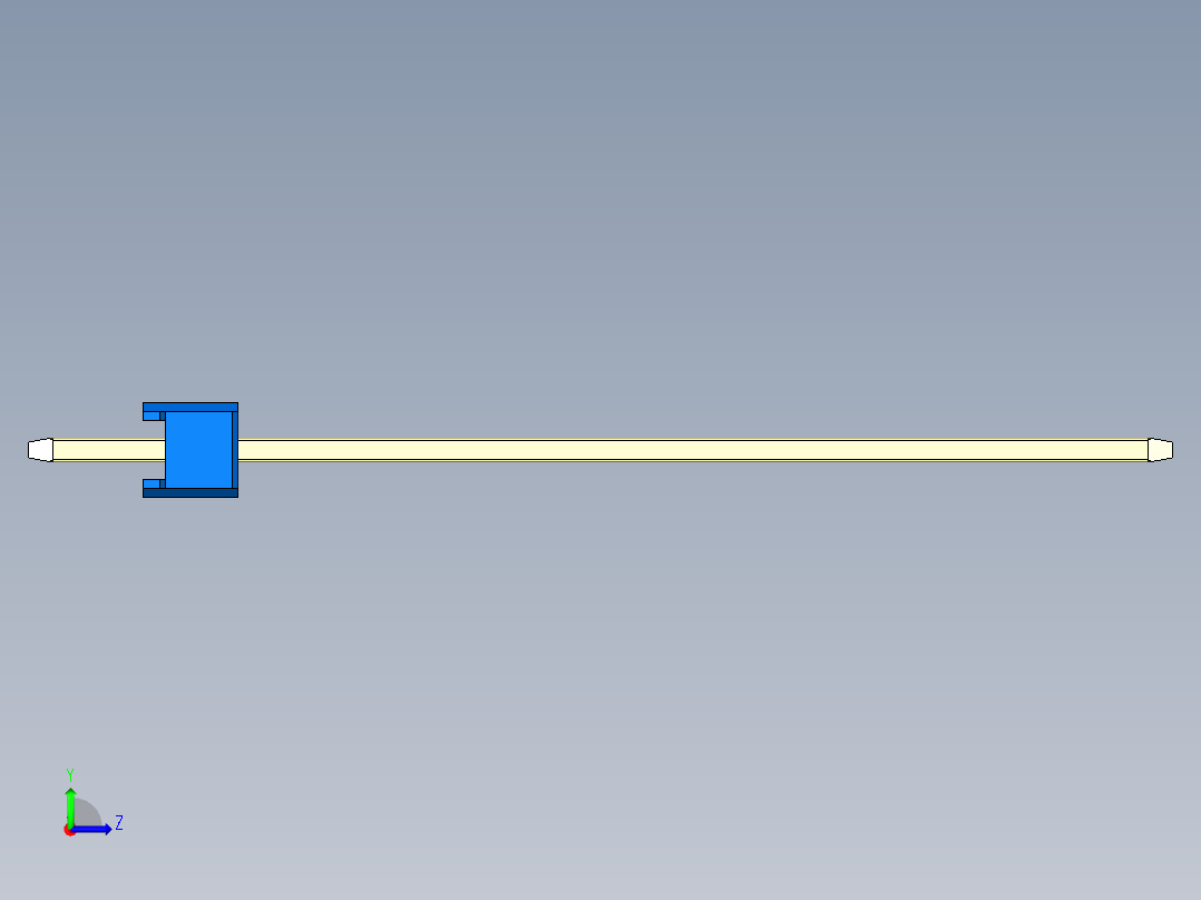 彩色公头100mil（2.54mm）系列-DS1021_blue_1x31p_100mil_Type43_rev1.0左视图
