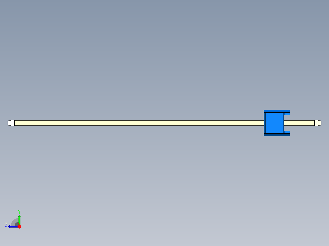 彩色公头100mil（2.54mm）系列-DS1021_blue_1x31p_100mil_Type43_rev1.0右视图