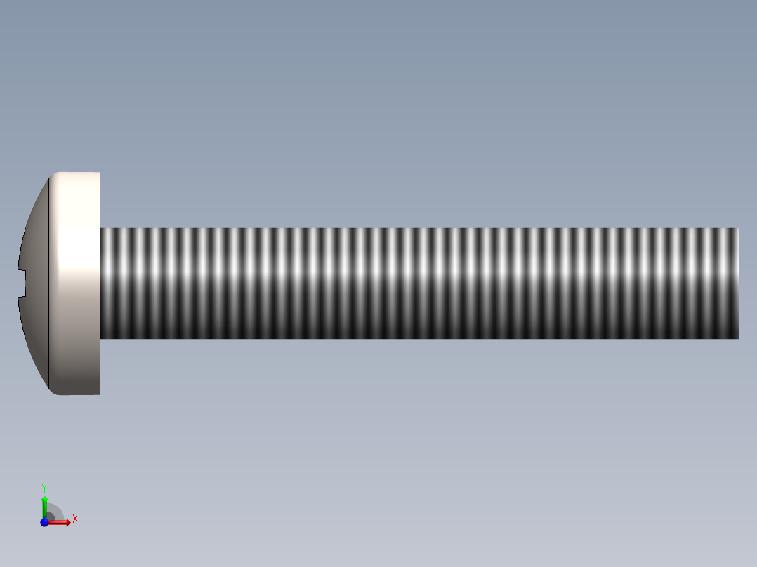螺丝 M3.5 十字盘头-M3.5 x 20 Screw head.SLDPRT前视图