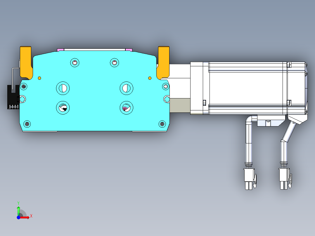东锦同步带传动-直线滑台模组DH170B-L150-S1350-BL-P400W-C3前视图