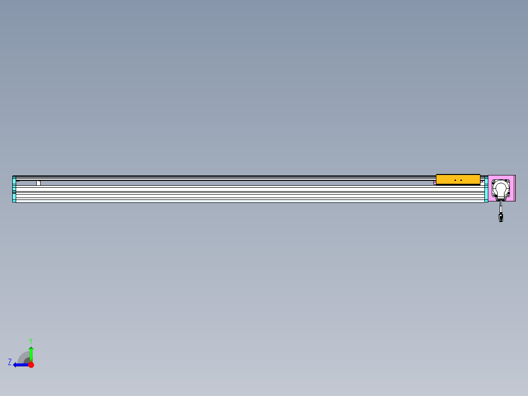 东锦同步带传动-直线滑台模组DH170B-L150-S1350-BL-P400W-C3右视图