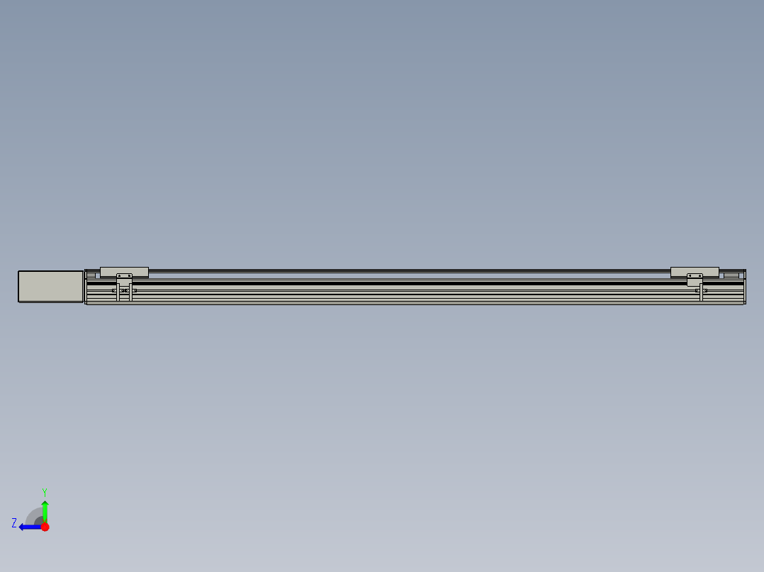 直线模组WG-LHB12-S1250-BR设计图纸右视图