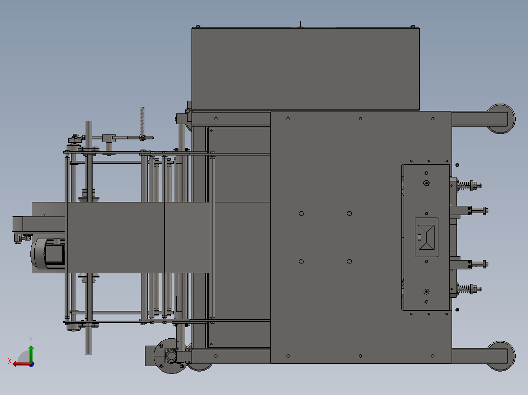 立式包装机后视图