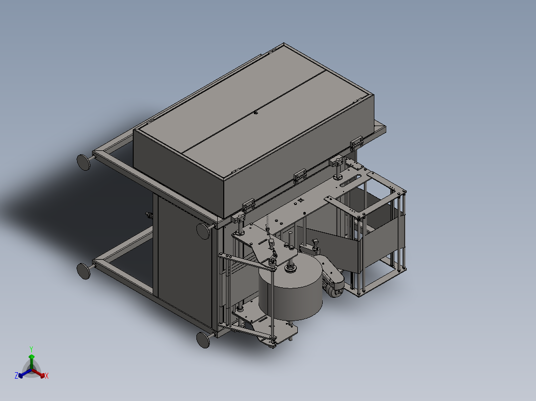 立式包装机正等轴测图