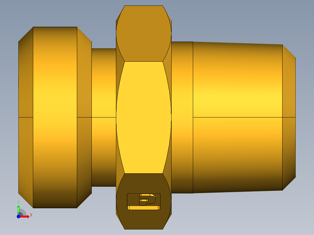 倒齿式工业管接头Ball-End Joint Adapter to Male Pipe 127HB-8-6前视图