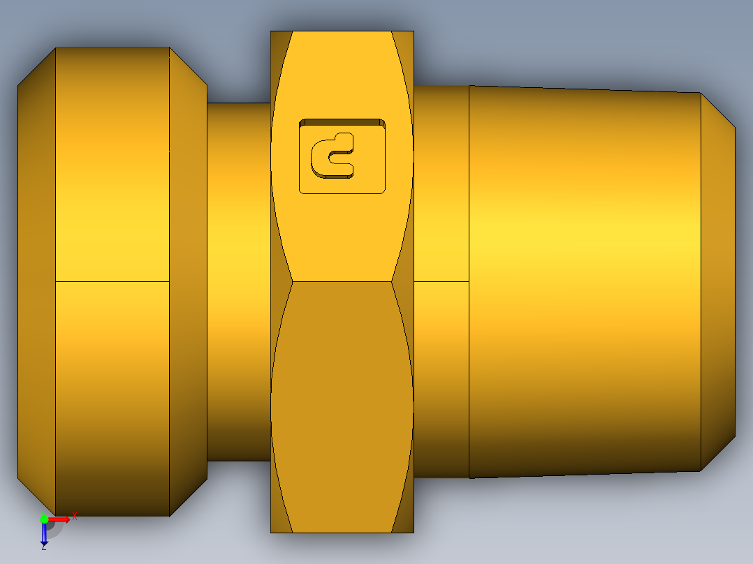 倒齿式工业管接头Ball-End Joint Adapter to Male Pipe 127HB-8-6俯视图