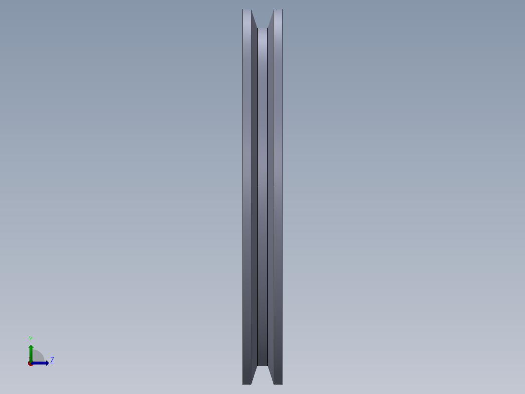 皮带轮-1--sw三维 3d模型设计图左视图