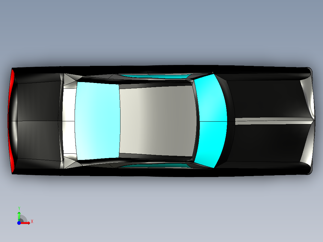 庞蒂亚克车身表皮--catia igs前视图