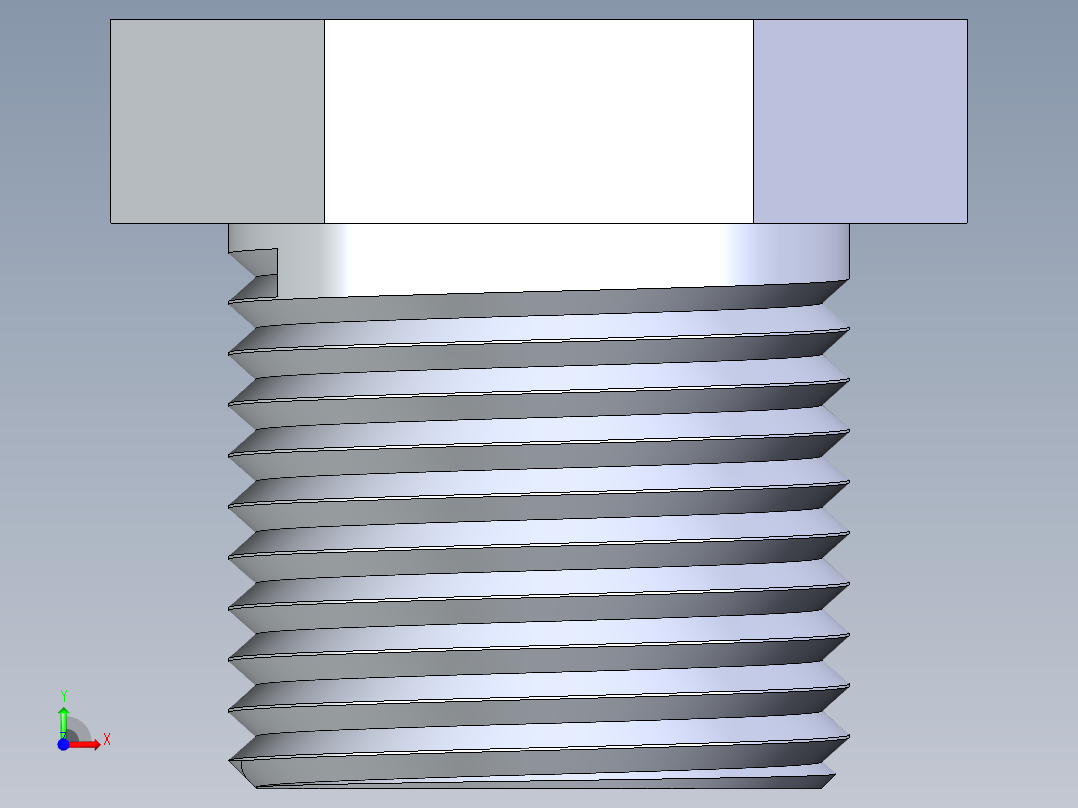 CPVC管件22-Sch80_Plug_MPT_9850-003_0.375in前视图