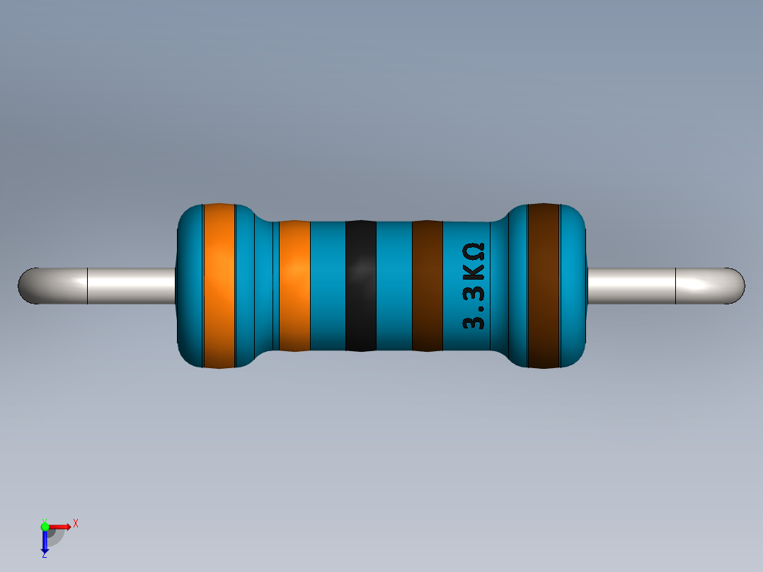 电容器 二极管 电阻器-Resistor 3.3K Ohm Blue