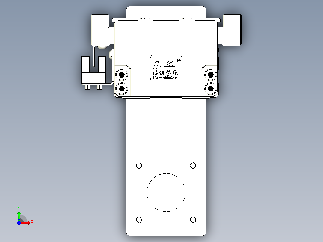 TPA-KNR-60E-1205C-L500A1-MP-BJ42-N3线性模块铝制底座前视图