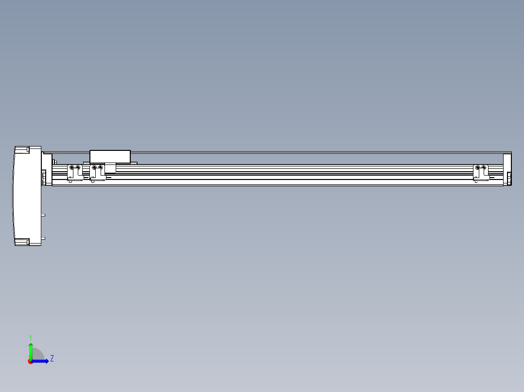 TPA-KNR-60E-1205C-L500A1-MP-BJ42-N3线性模块铝制底座左视图
