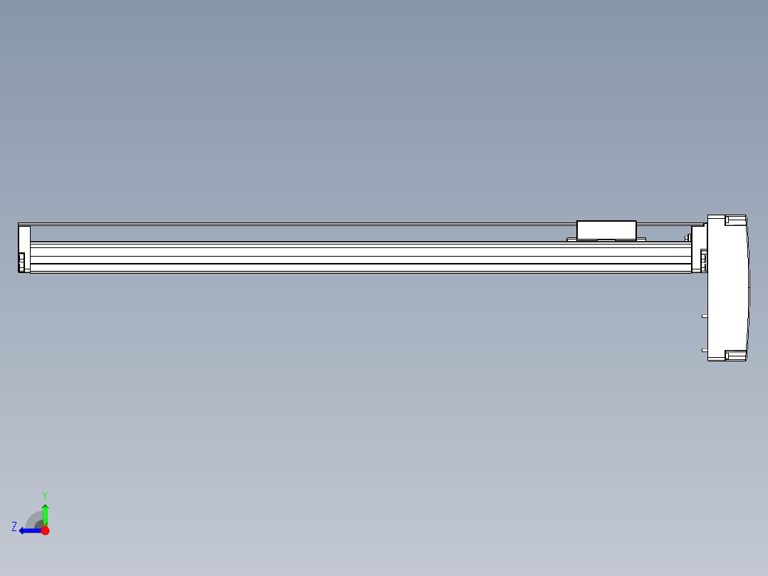 TPA-KNR-60E-1205C-L500A1-MP-BJ42-N3线性模块铝制底座右视图