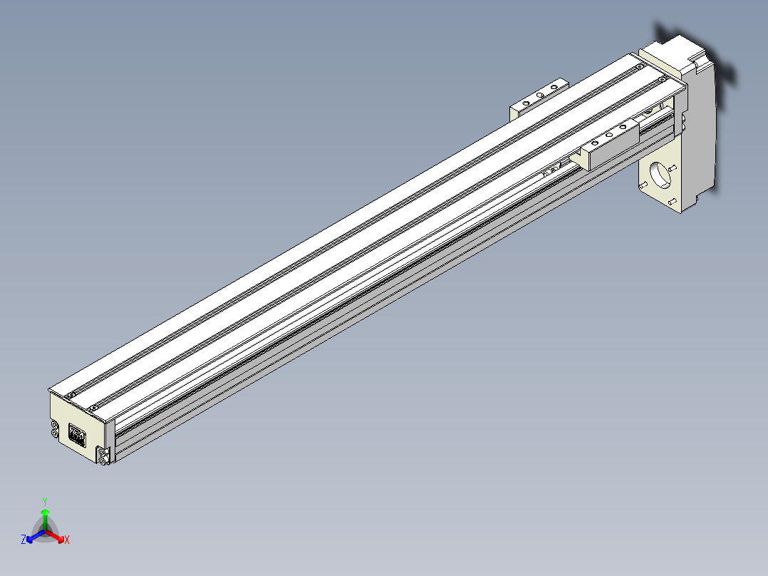 TPA-KNR-60E-1205C-L500A1-MP-BJ42-N3线性模块铝制底座正等轴测图
