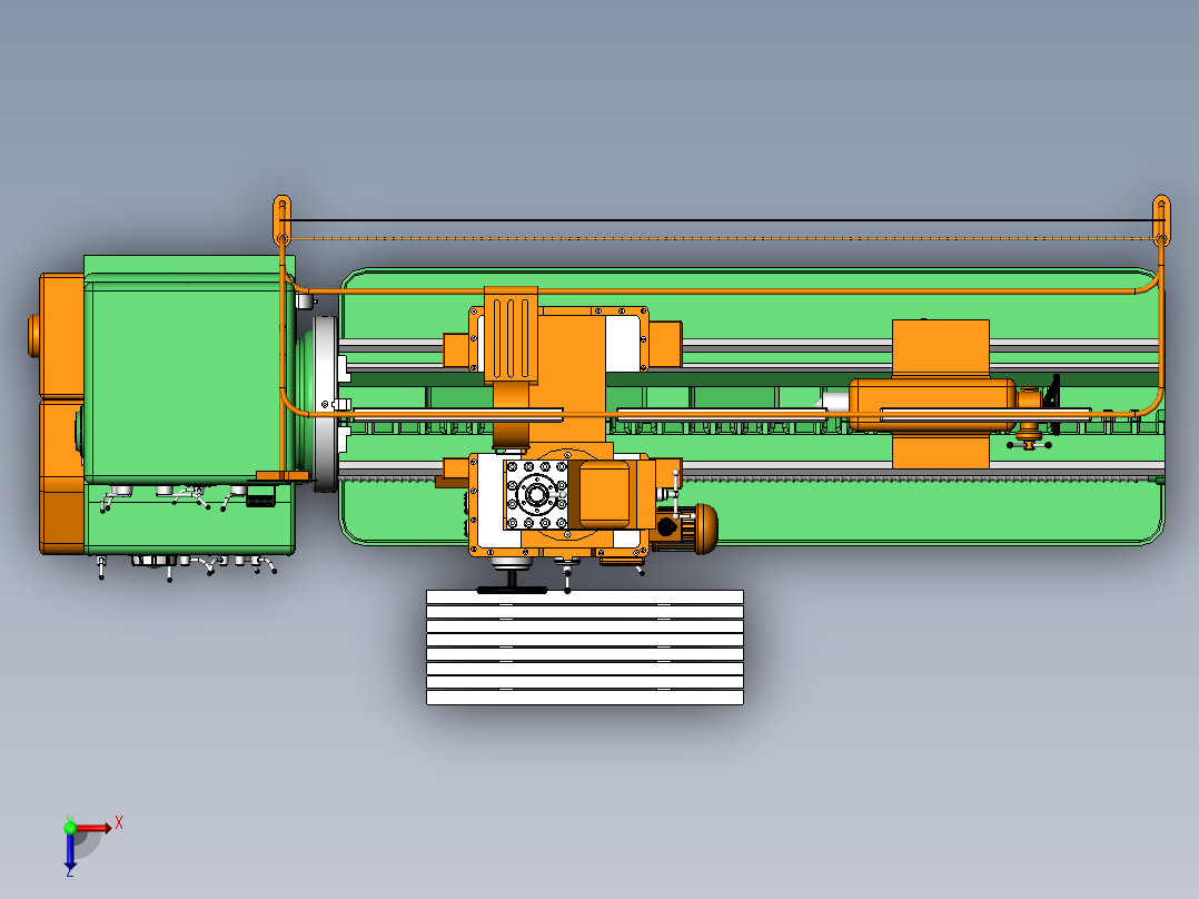 Lathe Machine 1M65车床step俯视图