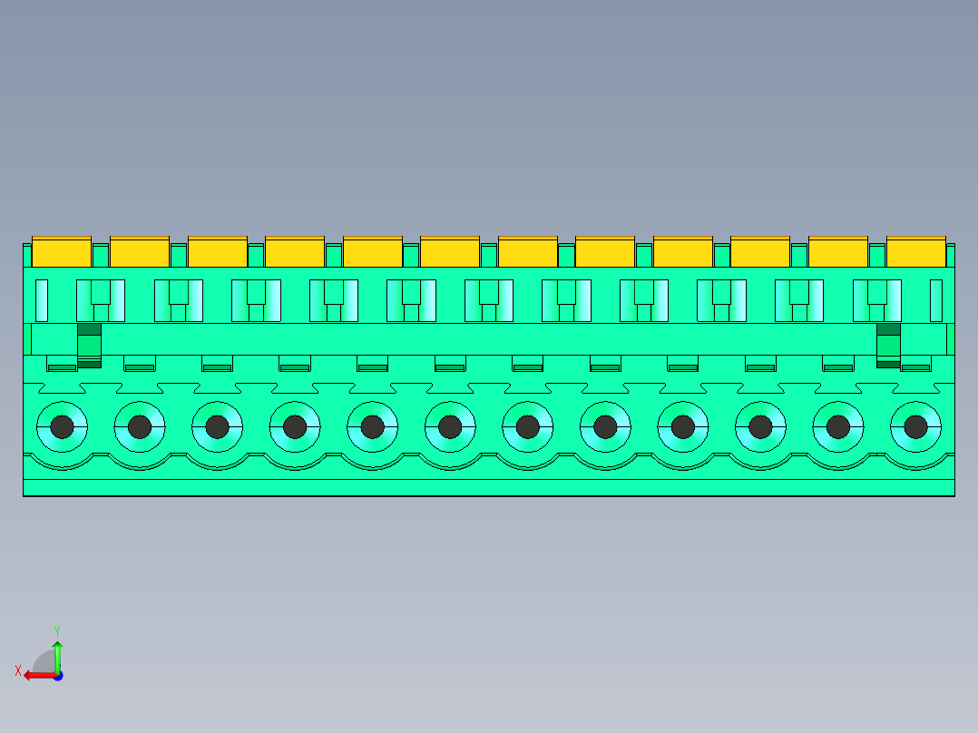 DEGSON 2EDG 系列 5.0mm 可插拔接线端子组-2EDGKDA-5.0-12P-14-00AH后视图