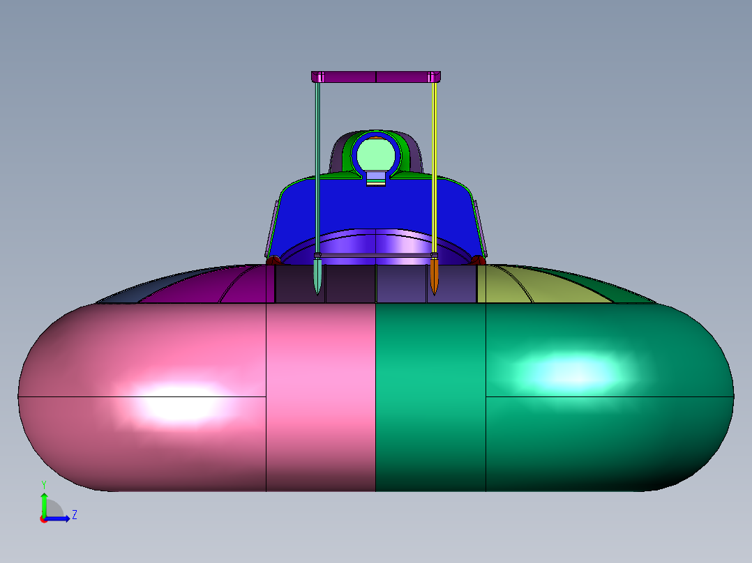 橡皮艇加厚气垫船左视图