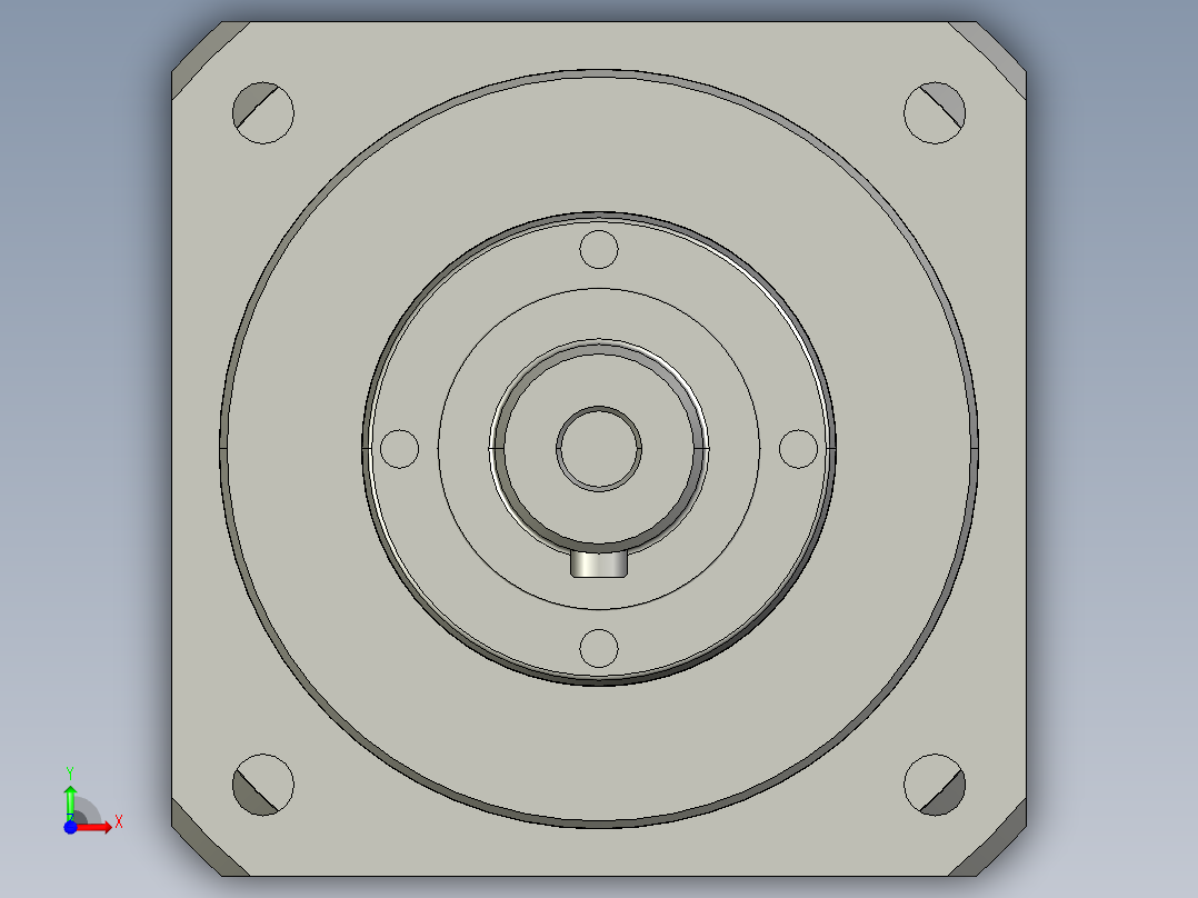 PARKER旋转式减速机3D模型STP格式前视图