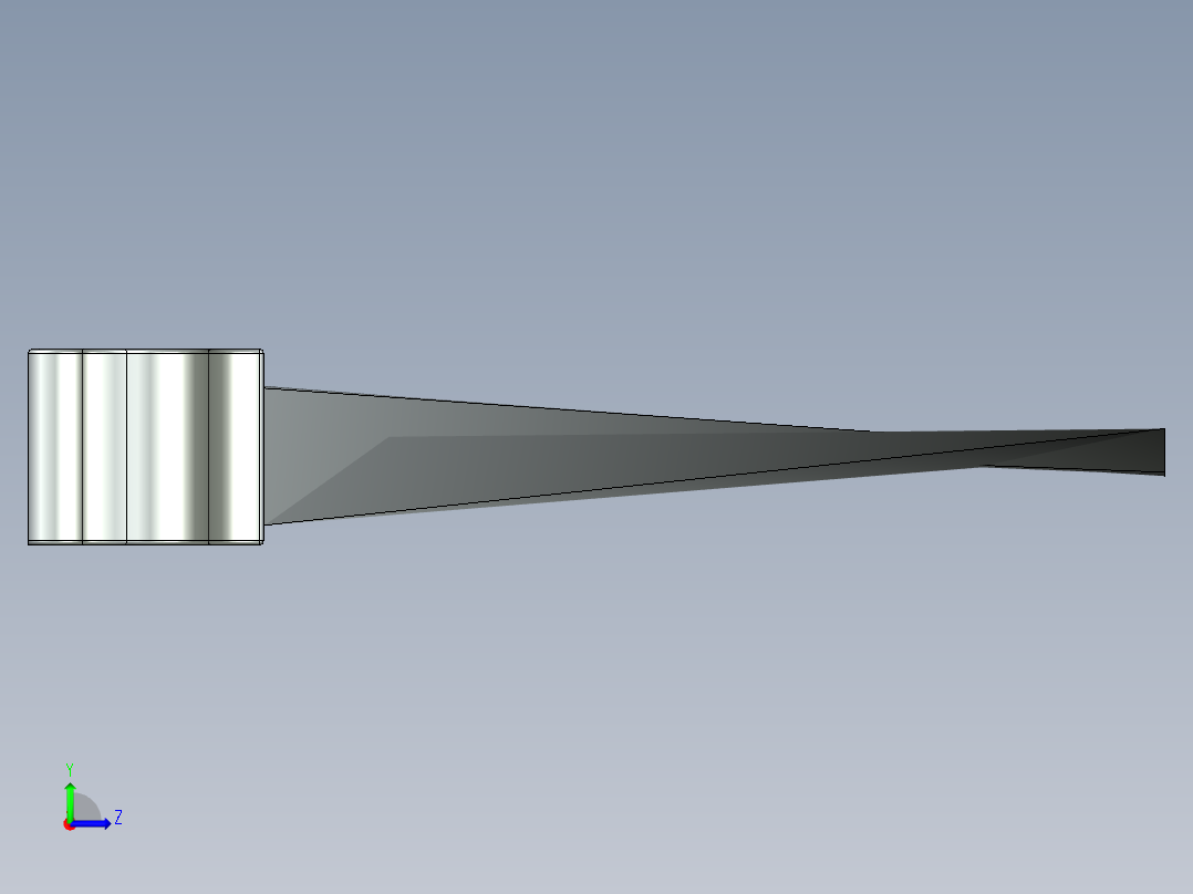 刀片 - 旋转元件---模型格式为 stp左视图