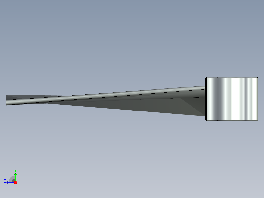 刀片 - 旋转元件---模型格式为 stp右视图