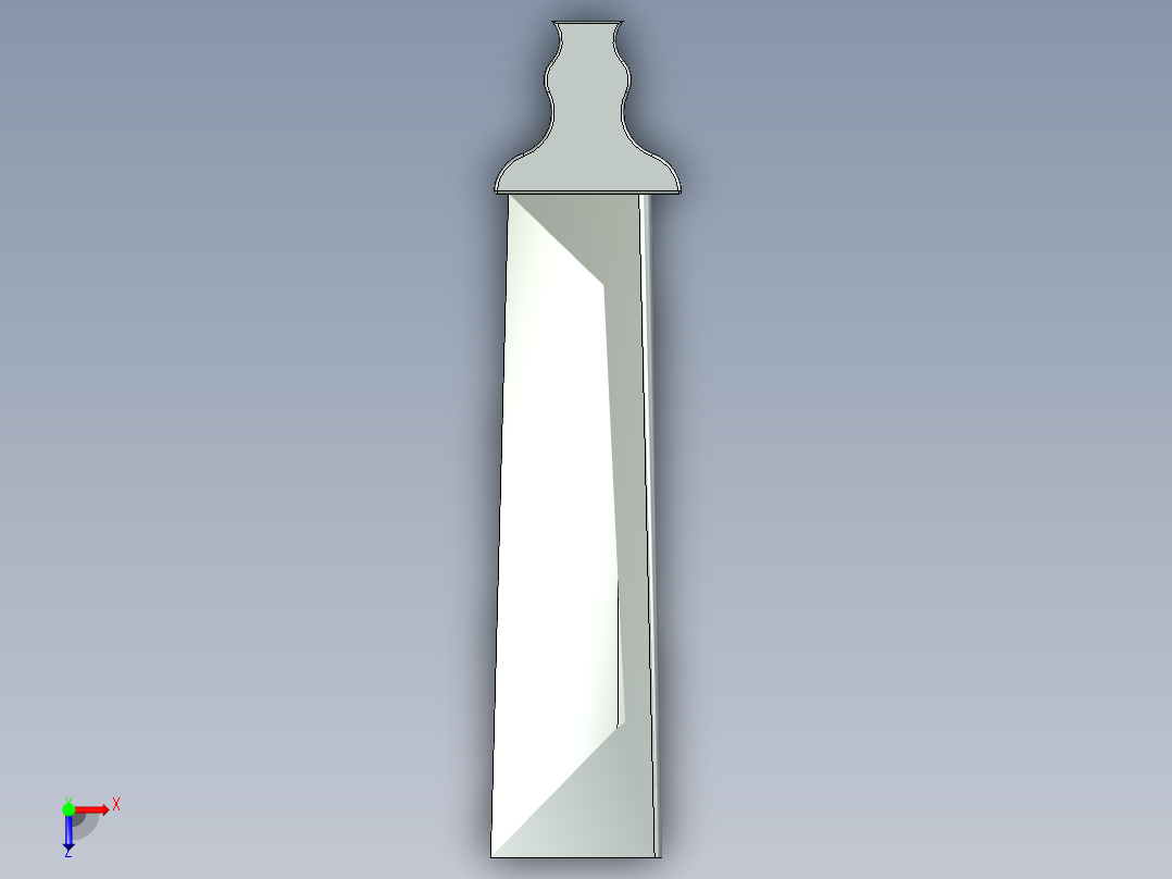 刀片 - 旋转元件---模型格式为 stp俯视图