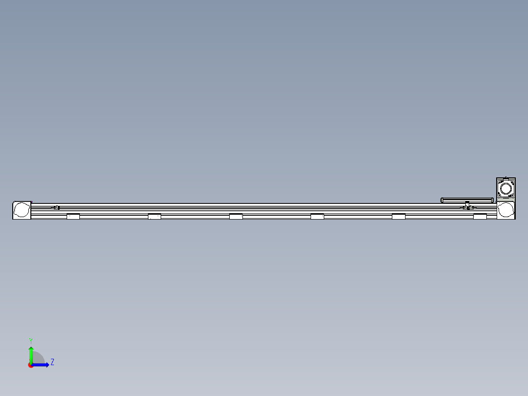 同步带滑台-欧规B8-L88-S2000-L-ZP75-D3-N10左视图