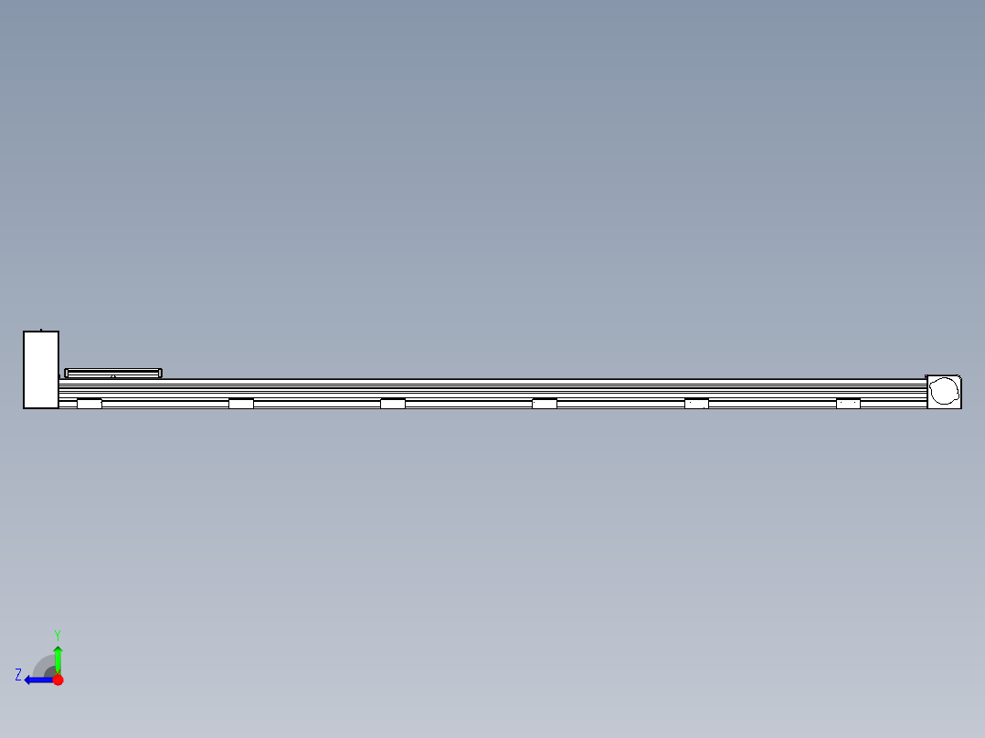 同步带滑台-欧规B8-L88-S2000-L-ZP75-D3-N10右视图