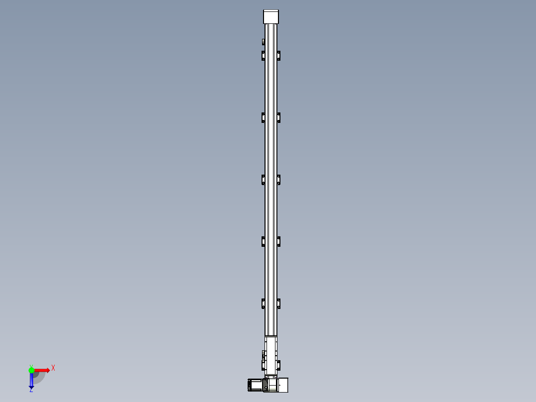 同步带滑台-欧规B8-L88-S2000-L-ZP75-D3-N10俯视图