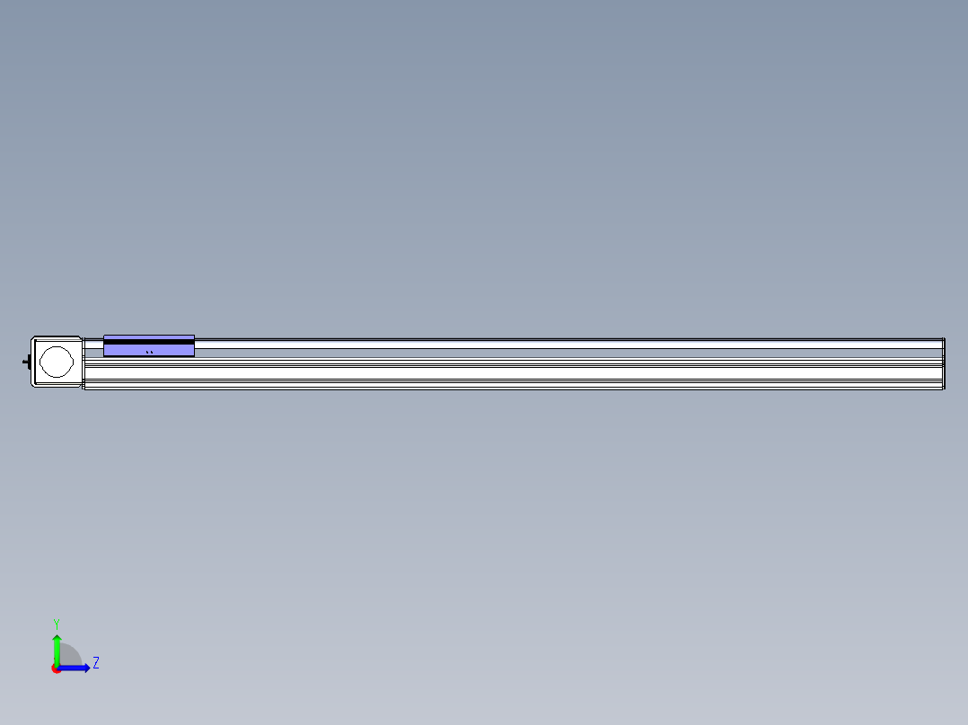 同步带滑台-半封闭B17-L100-S1250-R-P75-D3-N3左视图