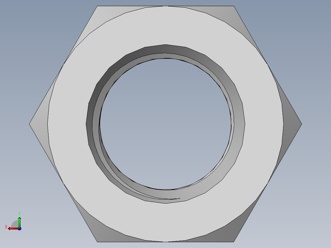 DIN 934 螺母-M45 Nut.SLDPRT后视图