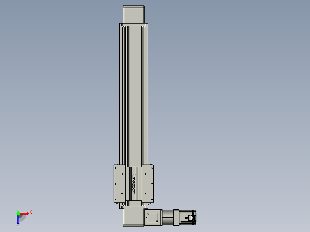 威洛博直线电机模组EB16-L208-S100-L-ZP75-MS3-5K俯视图